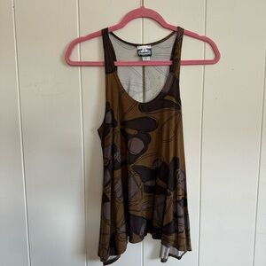 Manuheali'i Brown Floral Tank Small